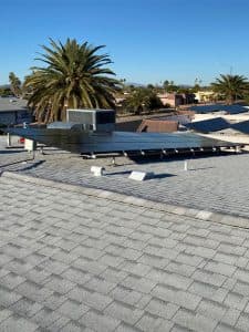 Solar panels reinstalled on a new roof