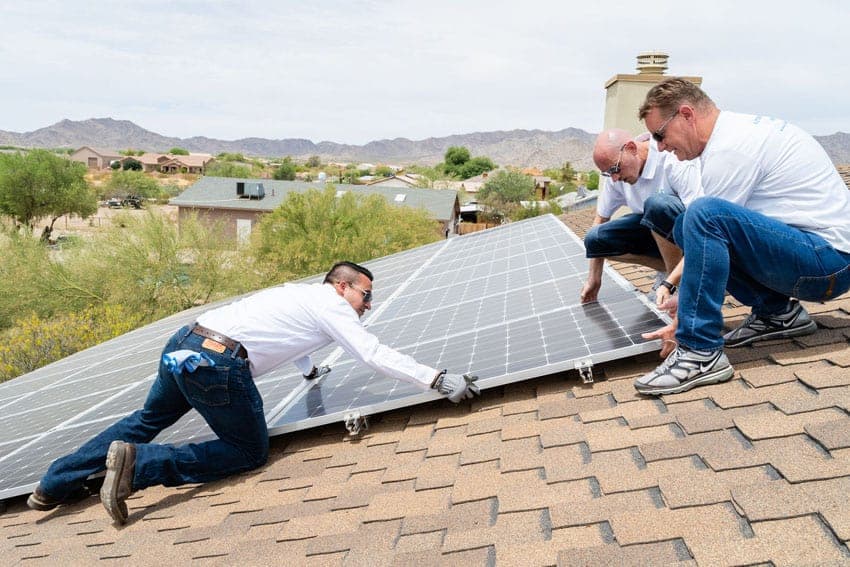 Solar panels under the Arizona sun